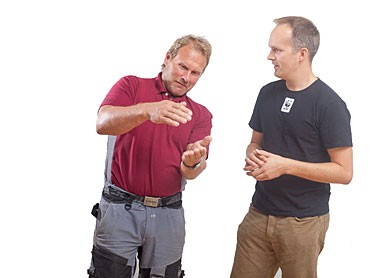 &copy;Joni Lind. Kuvassa Jorma Piisinen ja Jussi Nikula