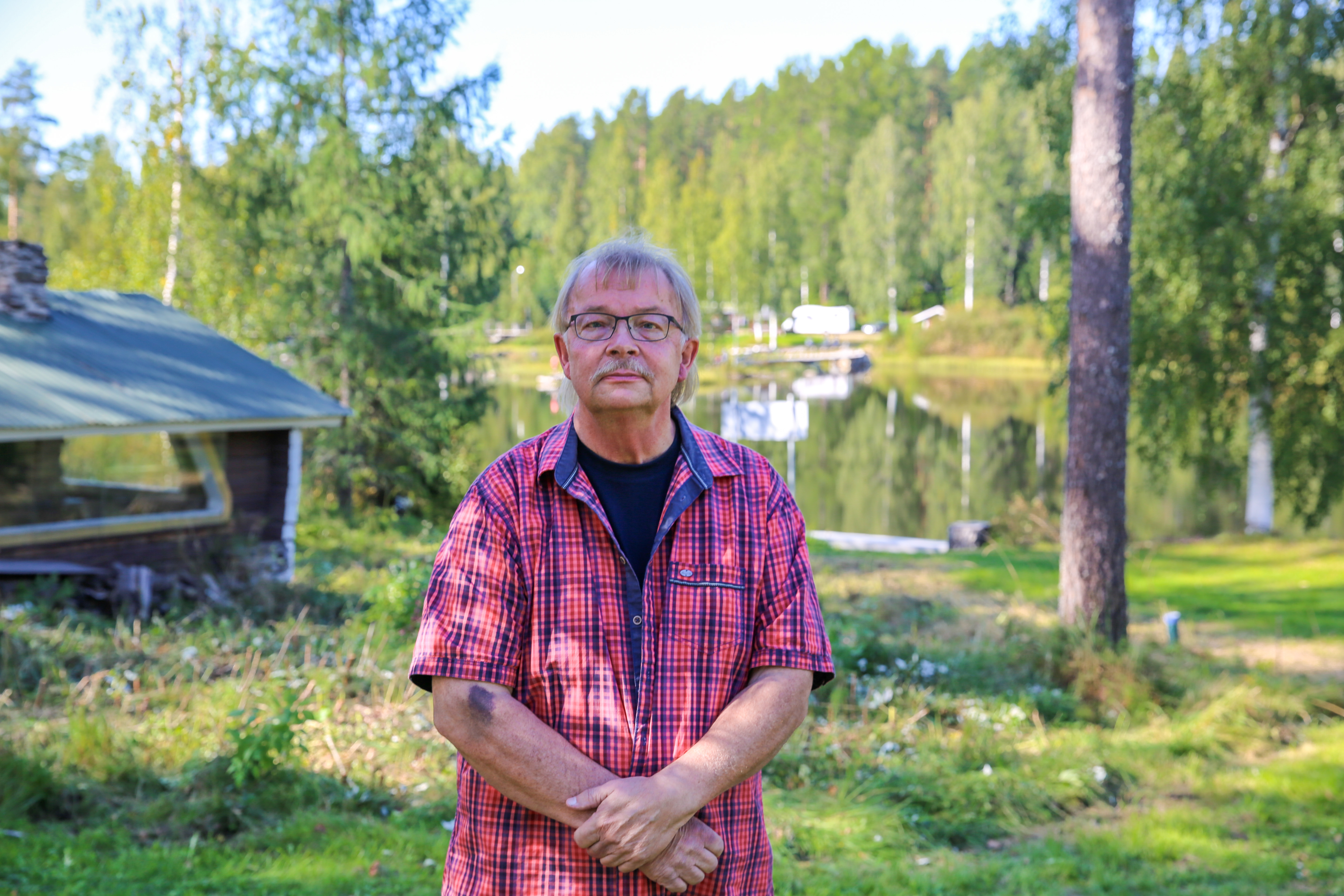 Mikko Sopanen Palokin koskien kupeessa.